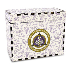 Dental Insignia / Emblem Wood Recipe Box - Full Color Print (Personalized)