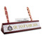 Dental Insignia / Emblem Red Mahogany Nameplate with Business Card Holder (Personalized)