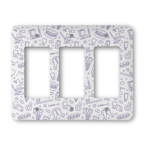 Dental Insignia / Emblem Rocker Light Switch Covers - Triple - MAIN