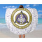 Dental Insignia / Emblem Round Beach Towel - In Use