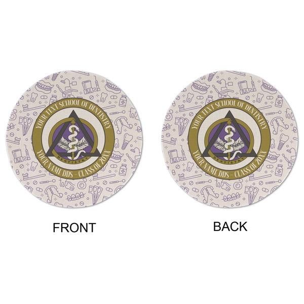 Dental Insignia / Emblem Round Linen Placemats - APPROVAL (double sided)