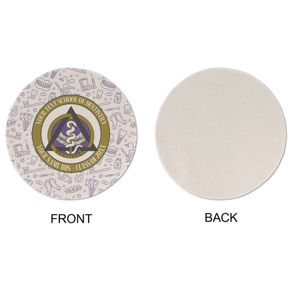 Dental Insignia / Emblem Round Linen Placemats - APPROVAL (single sided)