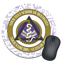 Dental Insignia / Emblem Round Mouse Pad (Personalized)
