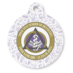 Dental Insignia / Emblem Round Pet ID Tag - Large (Personalized)