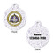 Dental Insignia / Emblem Round Pet ID Tag - Small - Front & Back View