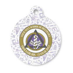 Dental Insignia / Emblem Round Pet ID Tag - Small (Personalized)