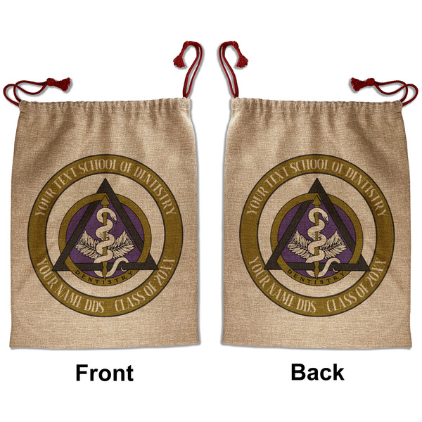 Dental Insignia / Emblem Santa Bag - Front and Back