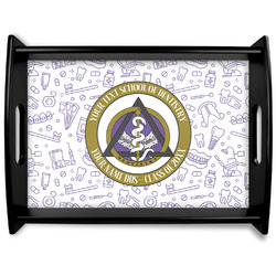Dental Insignia / Emblem Black Wooden Tray - Large (Personalized)