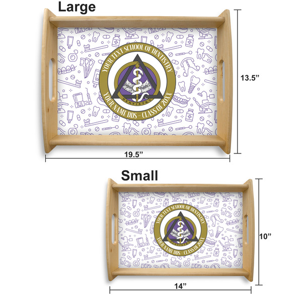 Dental Insignia / Emblem Serving Tray Wood Sizes
