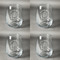 Dental Insignia / Emblem Set of Four Personalized Stemless Wineglasses (Approval)