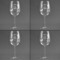 Dental Insignia / Emblem Set of Four Personalized Wineglasses - Approval