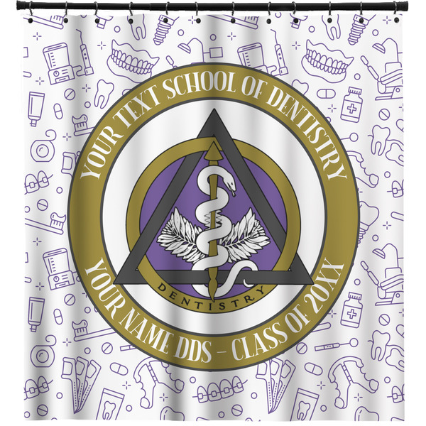 Custom Dental Insignia / Emblem Shower Curtain (Personalized)