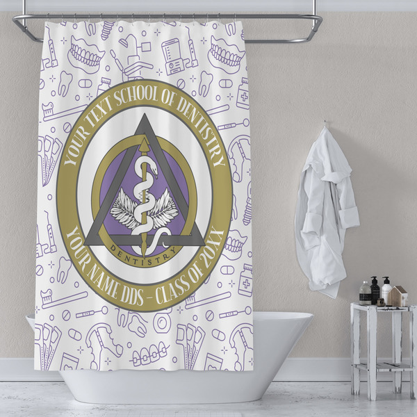 Dental Insignia / Emblem Shower Curtain - 70"x83" - Lifestyle