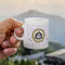 Dental Insignia / Emblem Single Shot Espresso Cup - Lifestyle in Hand