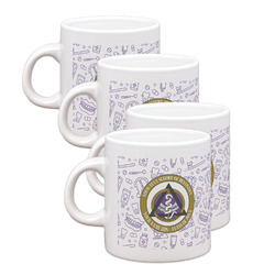 Dental Insignia / Emblem Single Shot Espresso Cups - Set of 4 (Personalized)