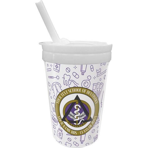 Custom Dental Insignia / Emblem Sippy Cup with Straw (Personalized)