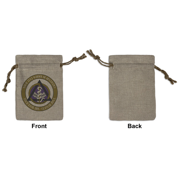 Dental Insignia / Emblem Small Burlap Gift Bag - Front Approval
