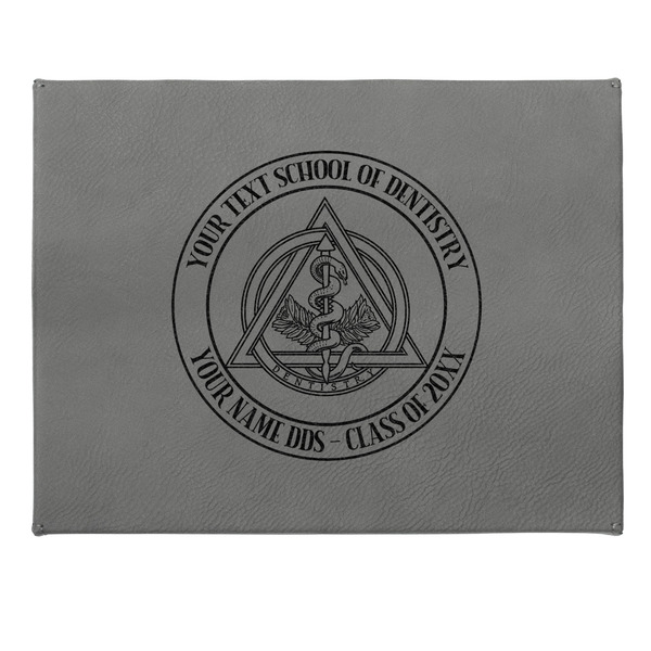 Dental Insignia / Emblem Small Engraved Gift Box with Leather Lid - Approval