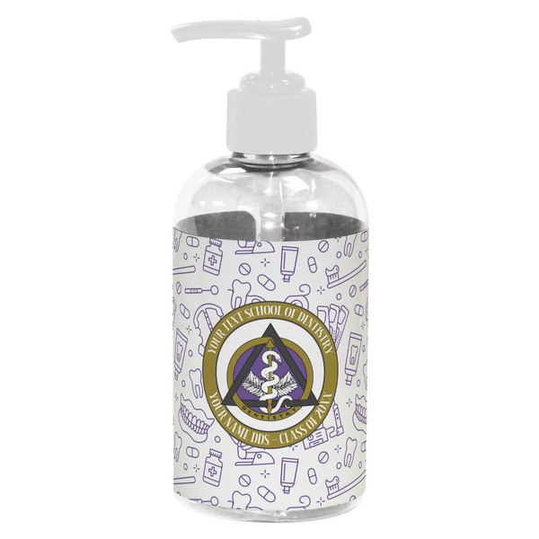 Custom Dental Insignia / Emblem Plastic Soap / Lotion Dispenser - 8 oz - Small - White (Personalized)