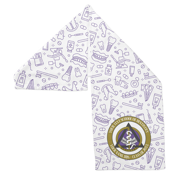 Dental Insignia / Emblem Sports Towel Folded - Both Sides Showing