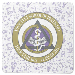 Dental Insignia / Emblem Square Rubber Backed Coaster - Single (Personalized)