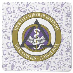 Dental Insignia / Emblem Square Rubber Backed Coaster - Single (Personalized)