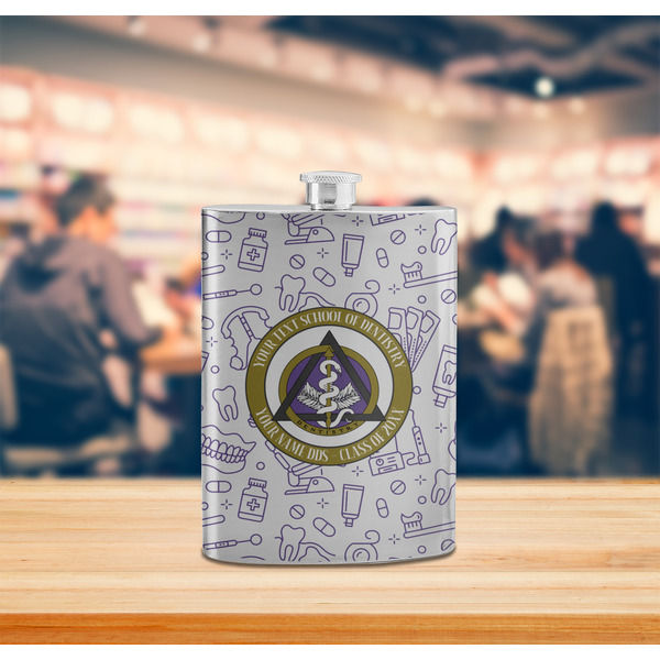 Dental Insignia / Emblem Stainless Steel Flask - LIFESTYLE 2