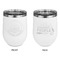 Dental Insignia / Emblem Stainless Wine Tumblers - White - Double Sided - Approval