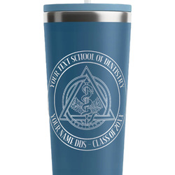 Dental Insignia / Emblem RTIC Everyday Tumbler with Straw - 28oz - Steel Blue - Single-Sided (Personalized)