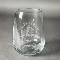Dental Insignia / Emblem Stemless Wine Glass - Laser Engraved (Personalized)