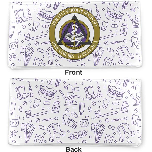 Dental Insignia / Emblem Vinyl Check Book Cover - Front and Back