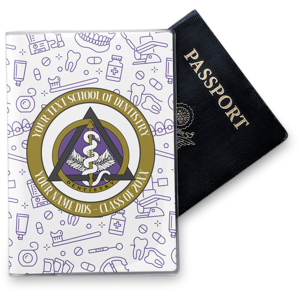 Custom Dental Insignia / Emblem Passport Holder - Vinyl Cover (Personalized)