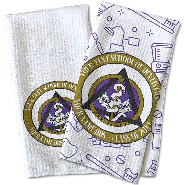 Dental Insignia / Emblem Waffle Weave Towels - Two Print Styles