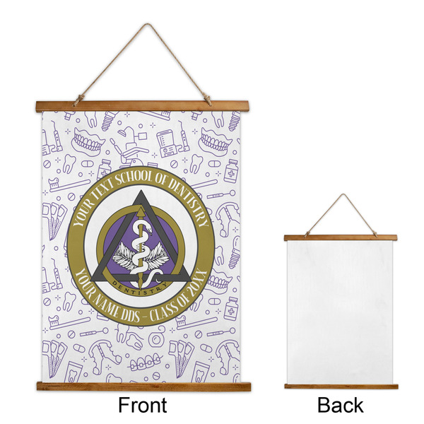 Dental Insignia / Emblem Wall Hanging Tapestry - Portrait - Front & Back