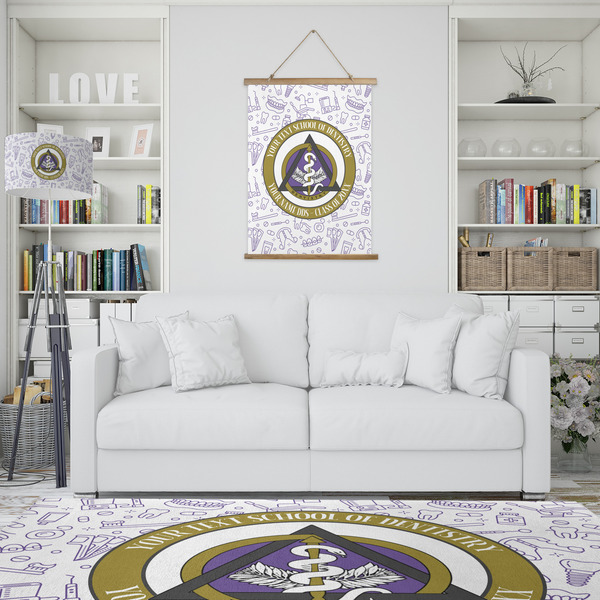 Dental Insignia / Emblem Wall Hanging Tapestry - Portrait - In Context
