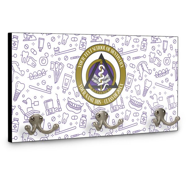 Dental Insignia / Emblem Wall Mounted Coat Hanger - Side View