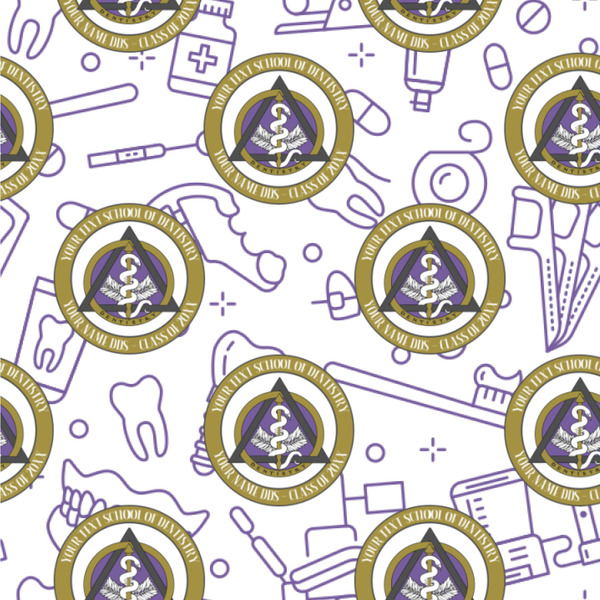 Custom Dental Insignia / Emblem Wallpaper & Surface Covering - Water Activated - 24" x 24" Sample