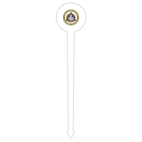 Dental Insignia / Emblem White Plastic 6" Food Pick - Round - Single Pick
