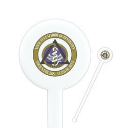Dental Insignia / Emblem 7" Round Plastic Stir Sticks - White - Double-Sided (Personalized)