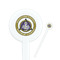 Dental Insignia / Emblem White Plastic 7" Stir Stick - Round - Closeup