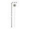 Dental Insignia / Emblem White Plastic 7" Stir Stick - Round - Dimensions
