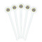 Dental Insignia / Emblem White Plastic 7" Stir Stick - Round - Fan View