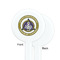 Dental Insignia / Emblem White Plastic 7" Stir Stick - Single Sided - Round - Front & Back