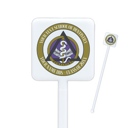 Dental Insignia / Emblem Square Plastic Stir Sticks (Personalized)