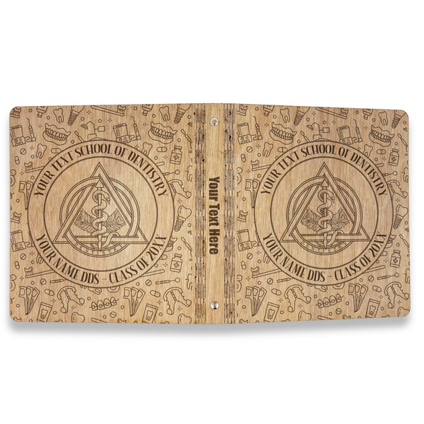 Dental Insignia / Emblem Wood 3-Ring Binders - 1" Letter - Approval