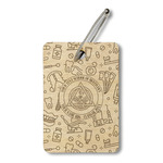 Dental Insignia / Emblem Wood Luggage Tag - Rectangle (Personalized)