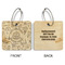 Dental Insignia / Emblem Wood Luggage Tags - Square - Approval
