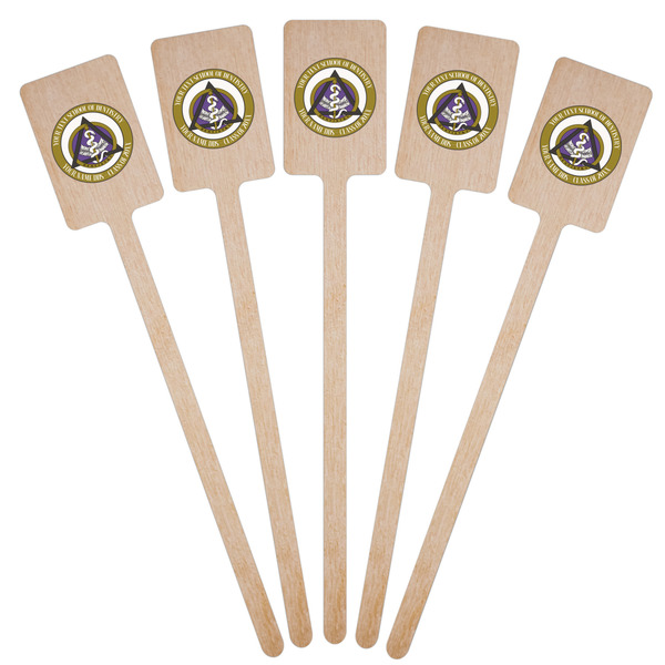 Dental Insignia / Emblem Wooden 6.25" Stir Stick - Rectangular - Fan View