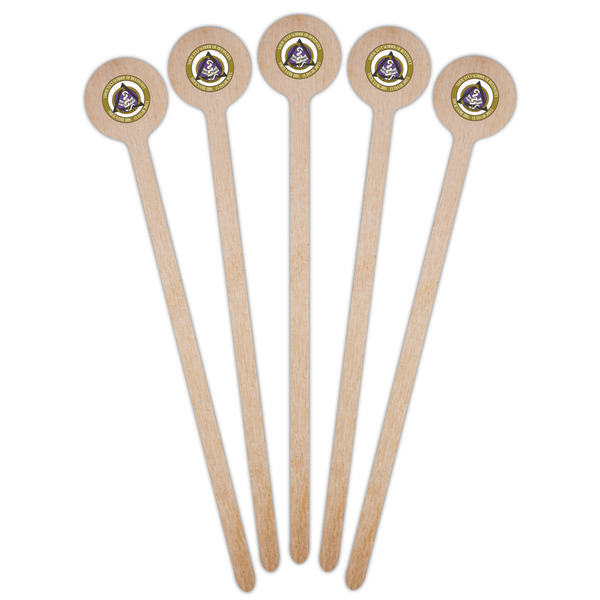 Dental Insignia / Emblem Wooden 7.5" Stir Stick - Round - Fan View