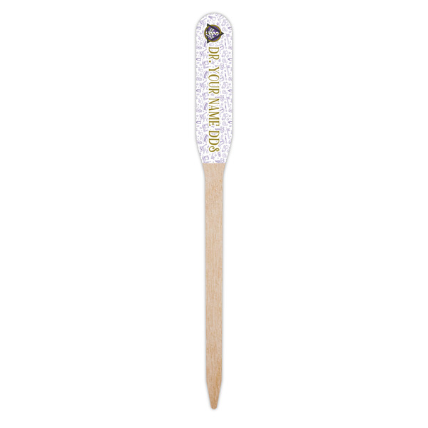 Dental Insignia / Emblem Wooden Food Pick - Paddle - Single Pick